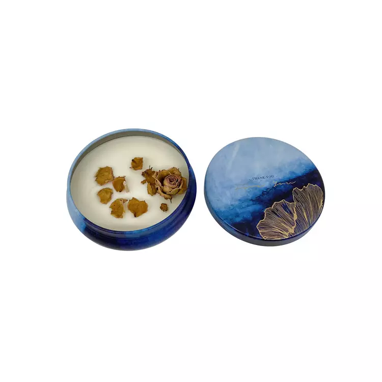 Large Tin Can Scented Dried Flower Candles Can Be Customized As A Set Gift Box Ethnic Style Candle