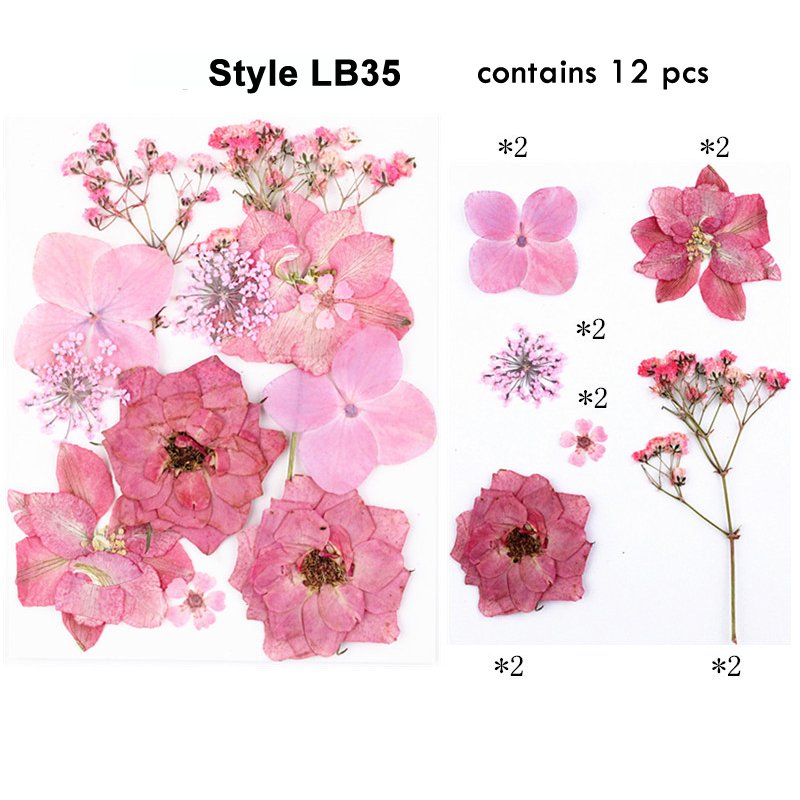 Popular Handmade Nail Art Accessories Resin Dry Decorative Art Nature Dried Pressed Flower