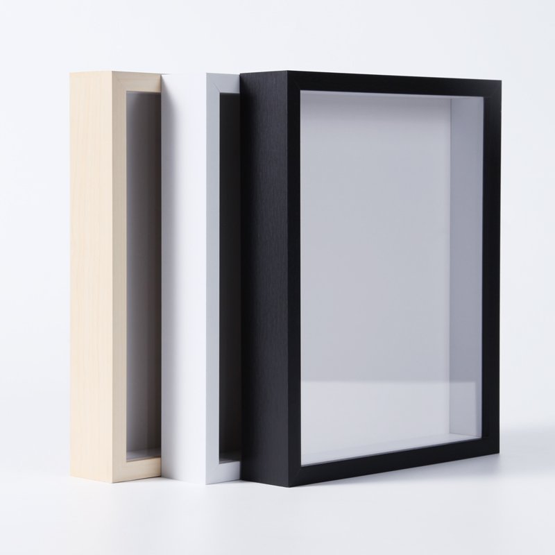 The popular display frame is used as a pedestal or a hollow photo frame of dried flowers to hang on the wall