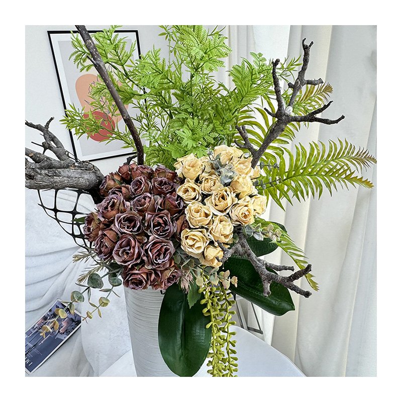 High Artificial Dried Flowers Beautiful Autumn Series Popular Hand-Bundled Roasted Edges 20 Flowers 2 Buds Christmas Photo