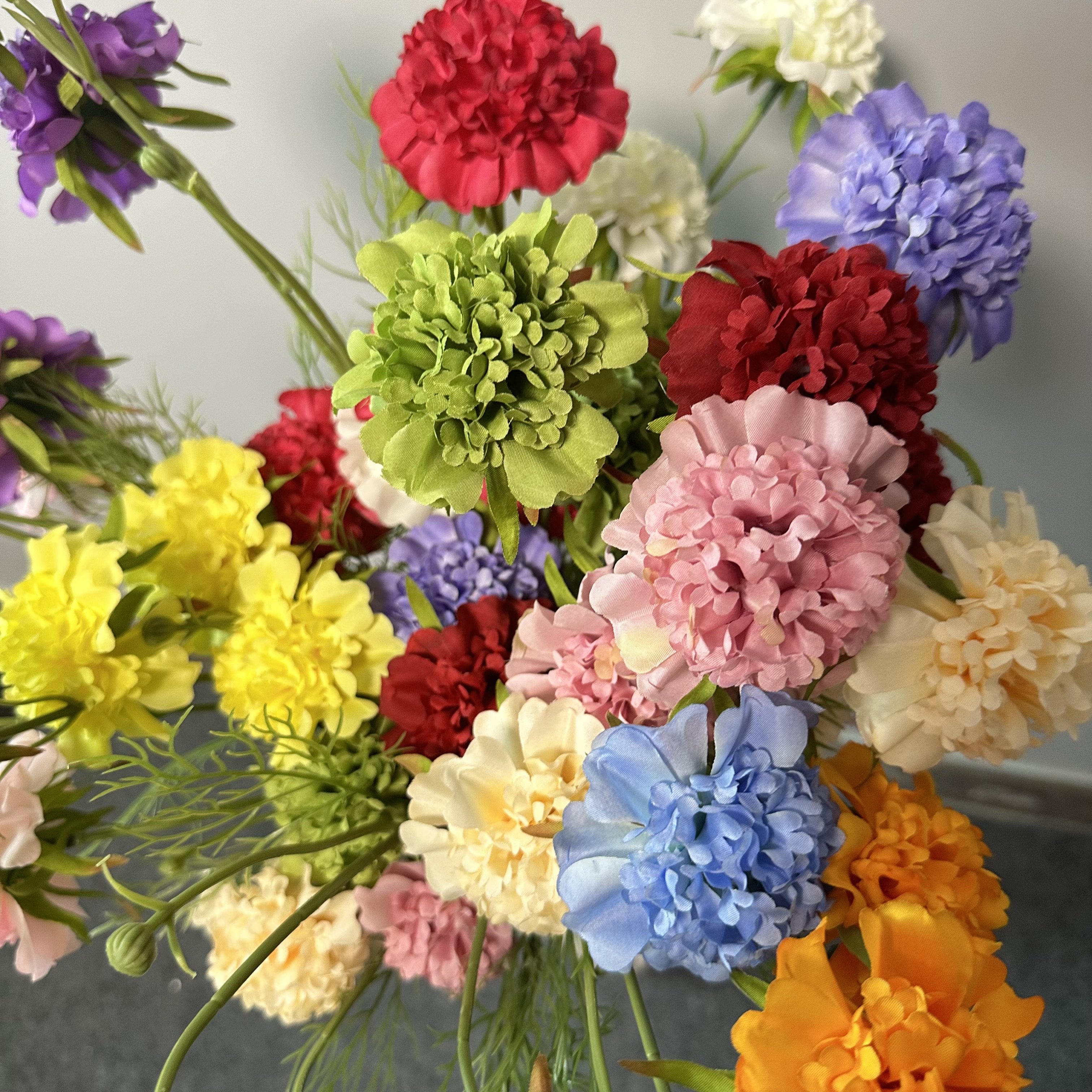 Direct Selling Scabiosa atropurpurea artificial flower 76CM small dried flowers for decoration wedding artificial