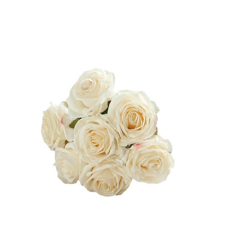 Eternal Flower Dried Flower 7 Head Bouquet High-grade Real Flower European Retro Rose