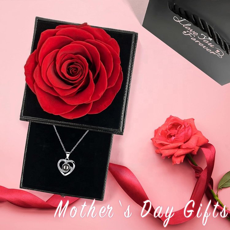 Best selling products 2023 dried flower eternal acrylic rose gift box