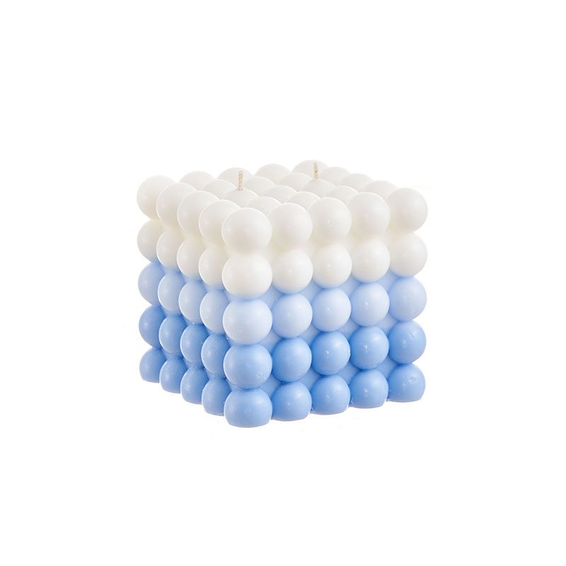 OEM Best selling custom round shape mix colors wax big mold bubble 2 wick New Home Creative Decoration scented candle Art candle