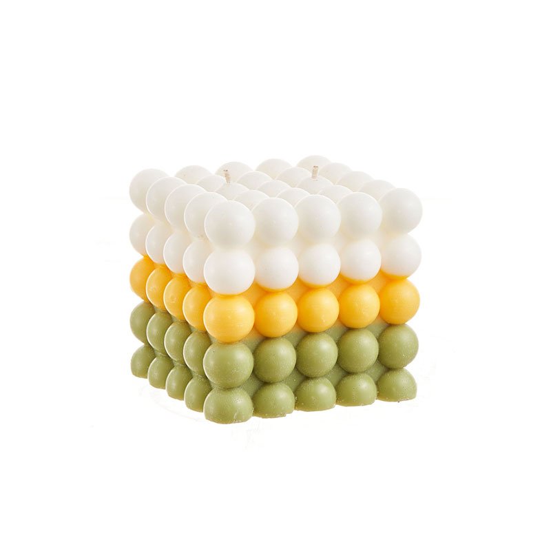 OEM Best selling custom round shape mix colors wax big mold bubble 2 wick New Home Creative Decoration scented candle Art candle