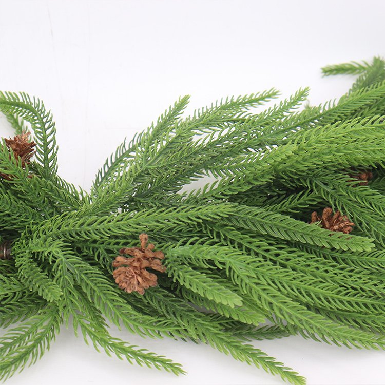 Christmas Arch Swag with Norfolk Leaves Artificial Flowers Preserved Home Decor Dried Flowers and Plants Hanging Decor