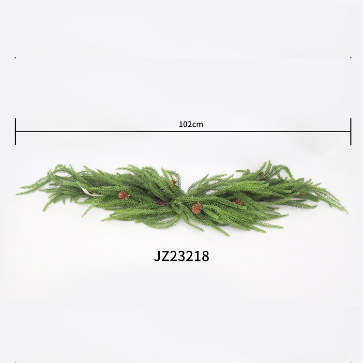 Christmas Arch Swag with Norfolk Leaves Artificial Flowers Preserved Home Decor Dried Flowers and Plants Hanging Decor