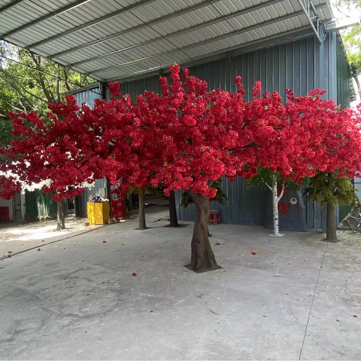Simulated Cherry Blossom Tree White Wedding Decoration Artificial Flowers for Studio or Home Fishing Branches Included