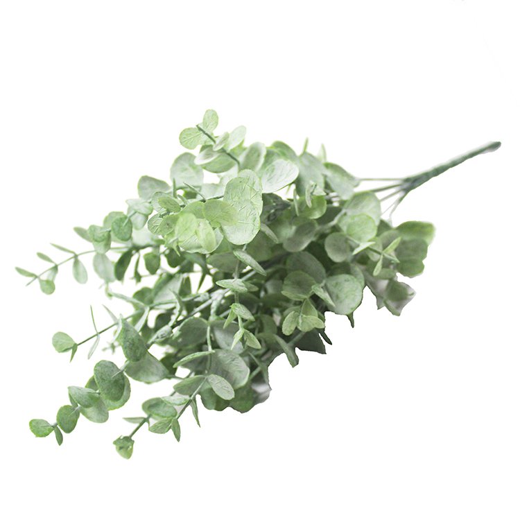 Waterproof Simulation Eucalyptus Bush Artificial Flowers Greenery Dried Foliage Arrangement for Home Garden Decor Color Green