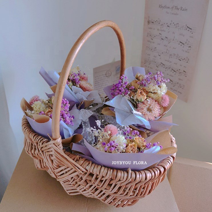 O-066 Wedding Decorations Equipment Dried Flowers Wedding Table Decor Preserved Flowers Natural Dried Bouquet