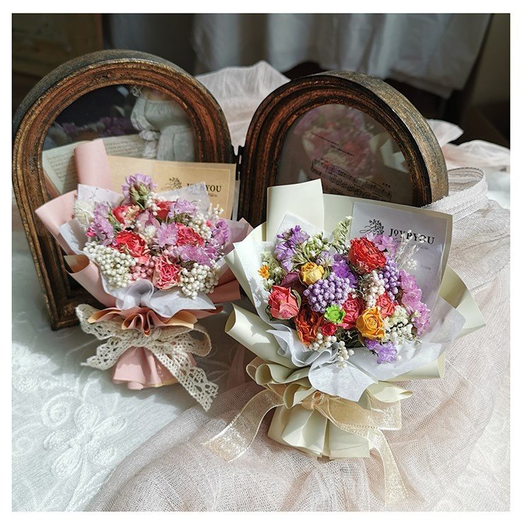 O-066 Wedding Decorations Equipment Dried Flowers Wedding Table Decor Preserved Flowers Natural Dried Bouquet