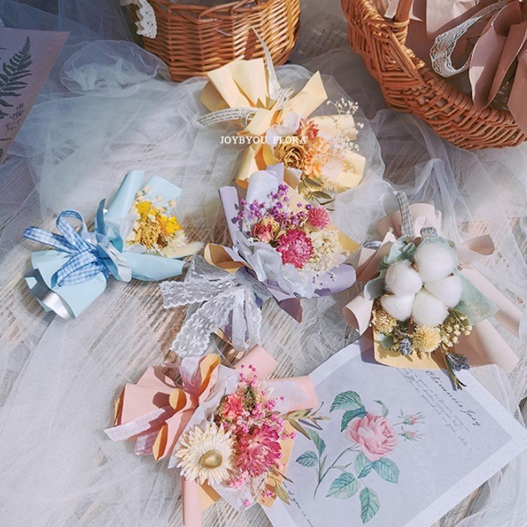 O-066 Wedding Decorations Equipment Dried Flowers Wedding Table Decor Preserved Flowers Natural Dried Bouquet