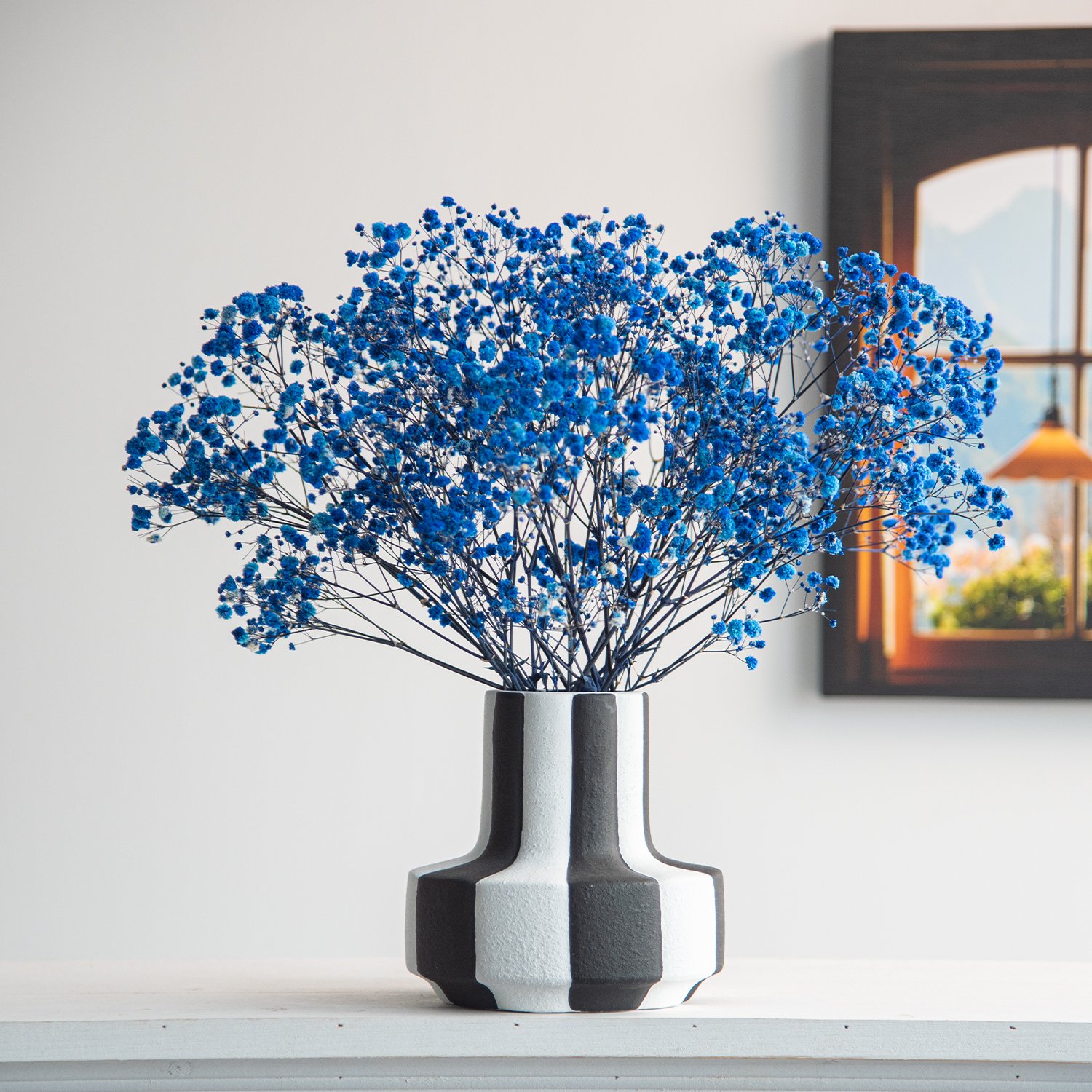 Wholesale blue preserved baby's breath floral dried baby breath gypsophila babysbreath bouquet flower