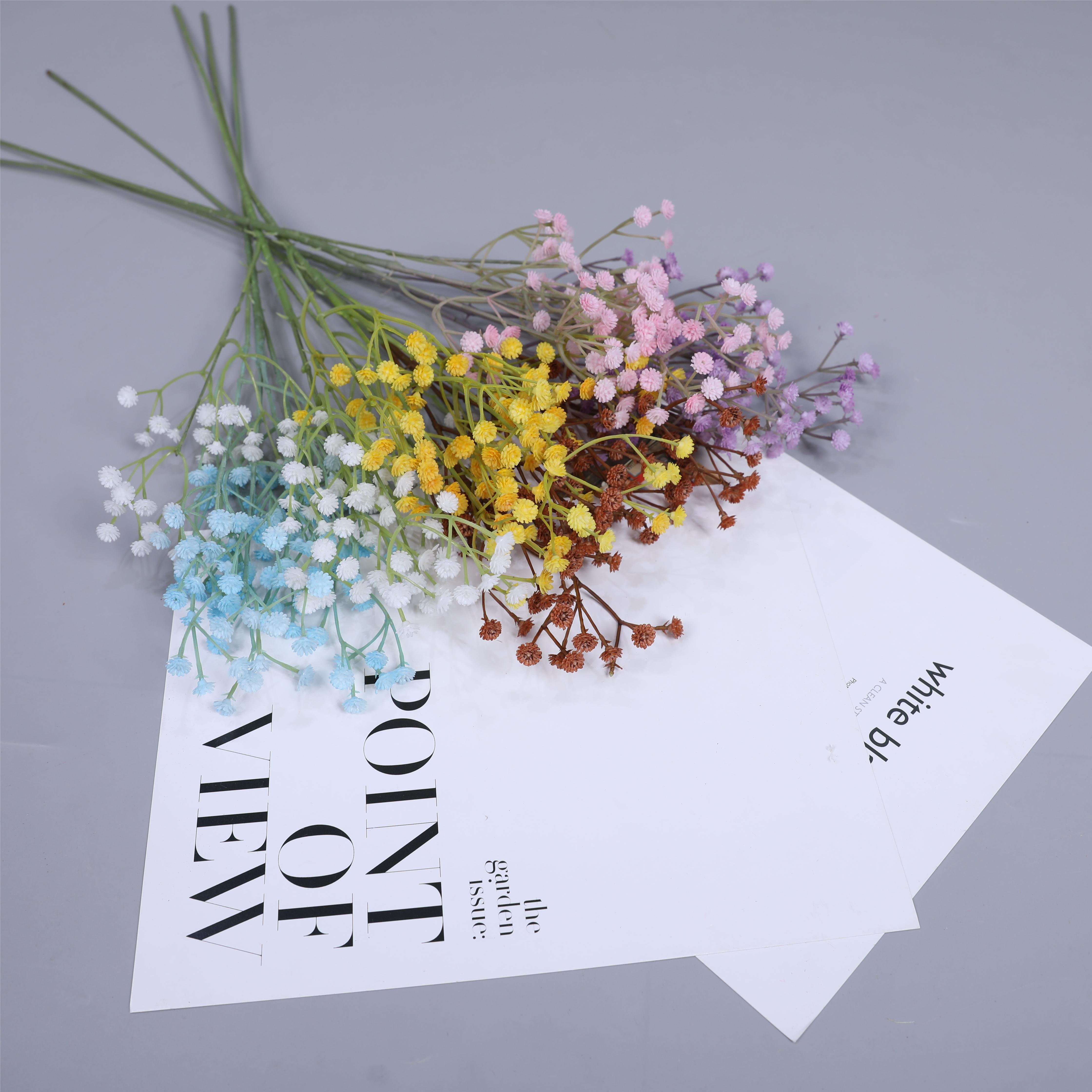 Direct Selling Artificial Babysbreath Flowers Gypsophila Colorful Baby Breath Flowers Gypsophila Babysbreath Long Stem