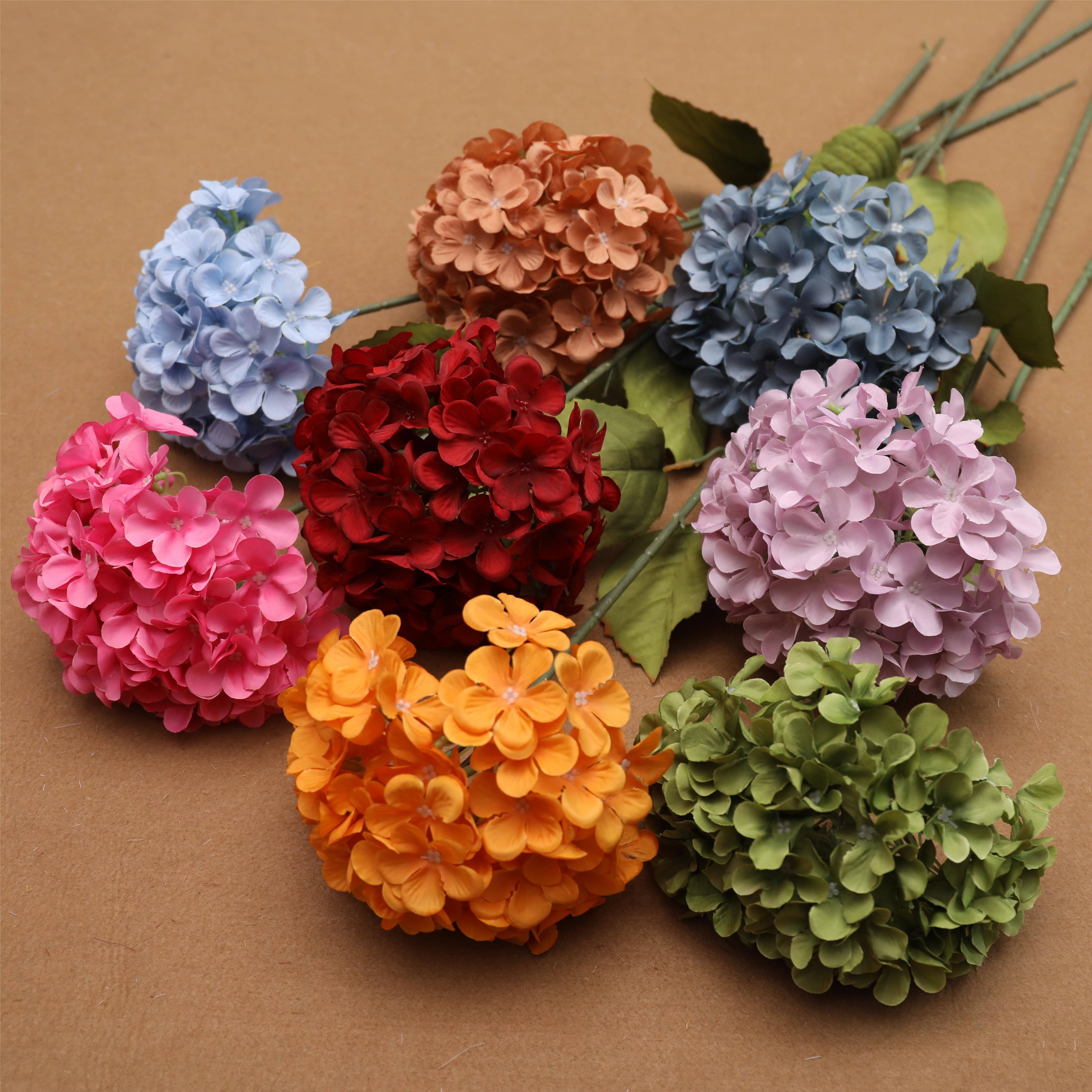 Factory Price Extra Large Hydrangeas Flowers Home Wedding Decor Realistic Artificial Flower Photography Props