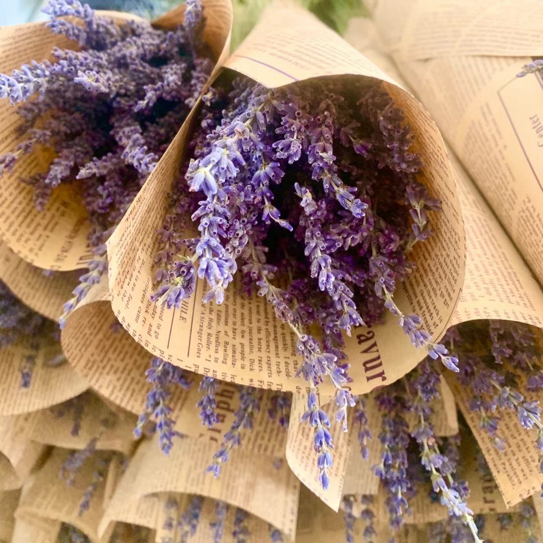 Wholesale Customized real natural 85g bunch Dried Lavender Flower Bouquet for interior decoration Boho dried lavender flowers