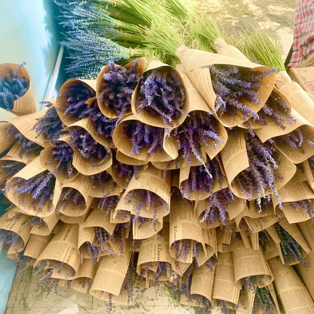 Wholesale Customized real natural 85g bunch Dried Lavender Flower Bouquet for interior decoration Boho dried lavender flowers