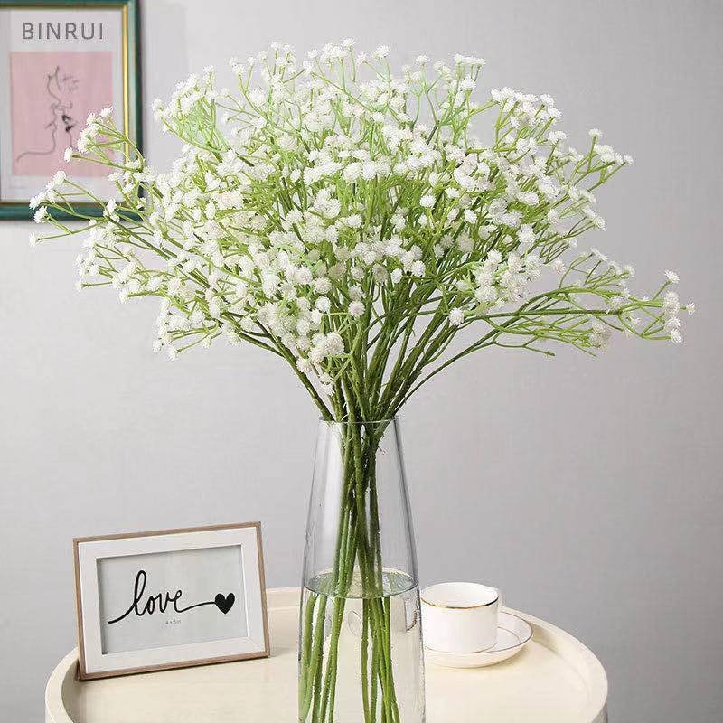 Wholesale Dried Decorative Flowers White Colorful Babysbreath Real Touch Gypsophila