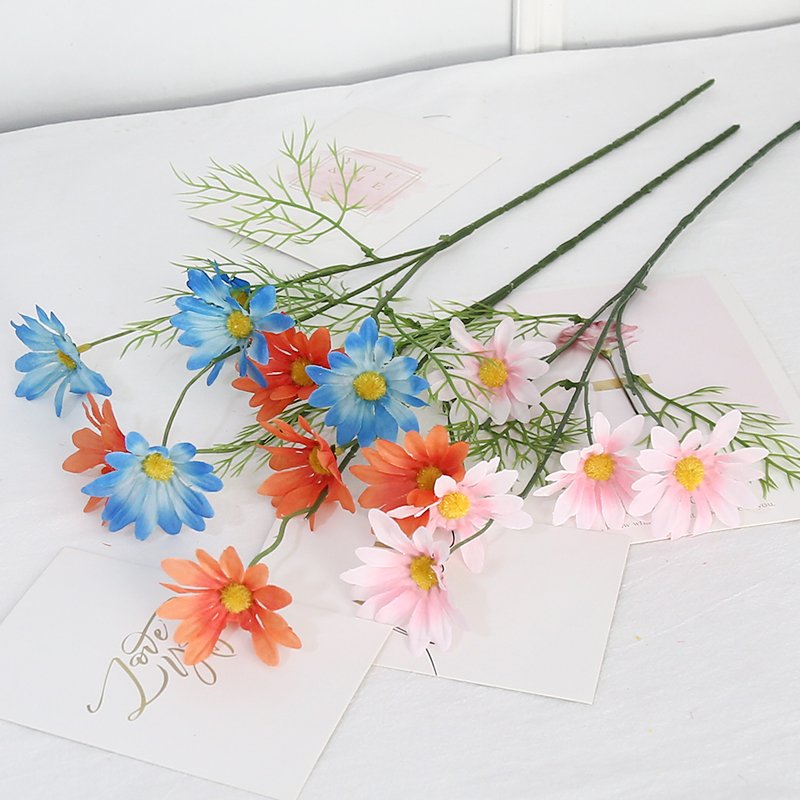 artificial flower decoration simulation daisy cheap flowers plastic small daisy floral silk home outdoor decoration wholesale
