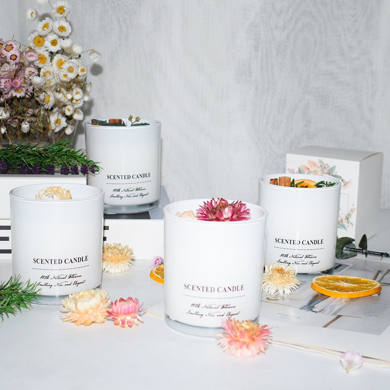 200g Dried Flower Natural Fragrance Private Label Soy Wax Scented Candle