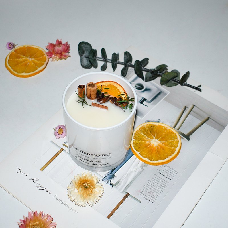 200g Dried Flower Natural Fragrance Private Label Soy Wax Scented Candle