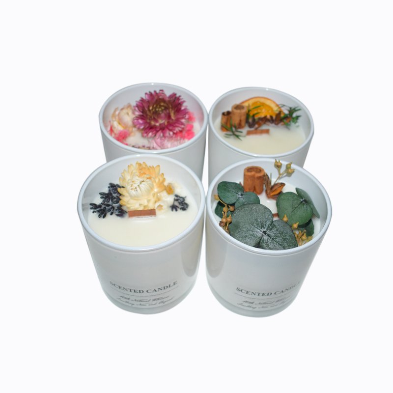 200g Dried Flower Natural Fragrance Private Label Soy Wax Scented Candle