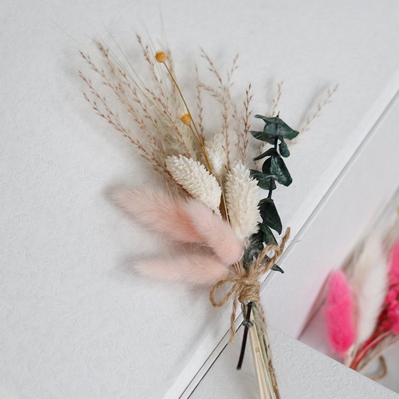 CH-057 Wholesale New Design real Nature Mixed Baby Breath bunny tails Mini Dried Flower Bouquet For Gift box Decorate