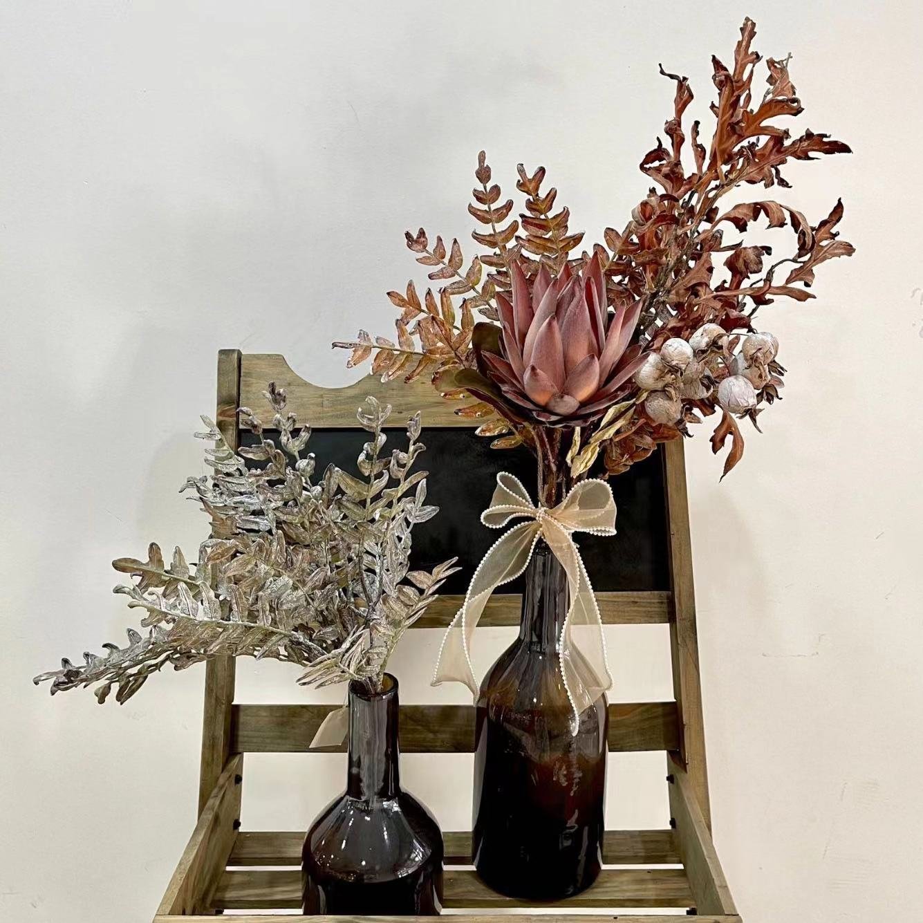 High Quality Artificial Dried King Protea Flowers Home Table Centerpiece Wedding Flower Artificial Protea Cynaroides
