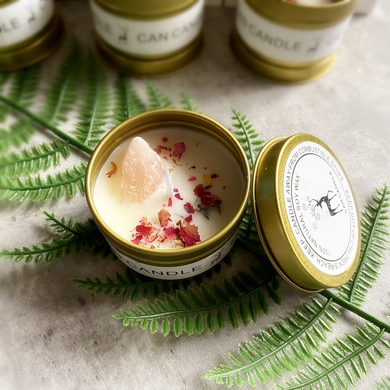 Hand-made dried flower scented candle Gift box Home long-lasting bedroom fragrance gift soy wax candle