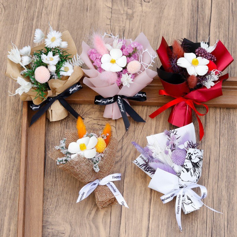 Wedding Supplies Gift Decor Flowers Preserved Decorative Flowers Natural Dried Flowers Bouquet For Cars