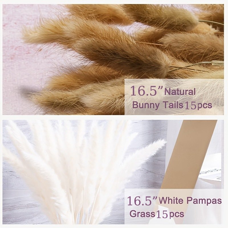30pcs Natural Beautiful Decoration Wedding Arch Flower Christmas Arrangement Dried Decorative Pampas Grass