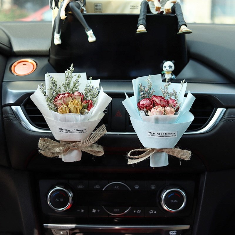 O-064 Wedding Supplies Gift Decor Flowers Preserved Decorative Flowers Natural Dried Flowers Bouquet for Cars