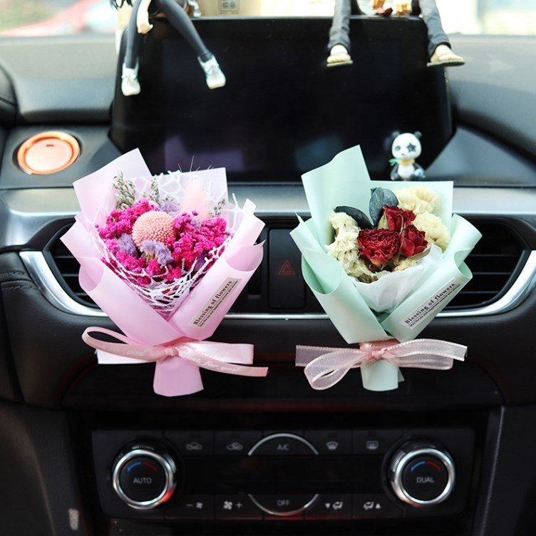 O-064 Wedding Supplies Gift Decor Flowers Preserved Decorative Flowers Natural Dried Flowers Bouquet for Cars