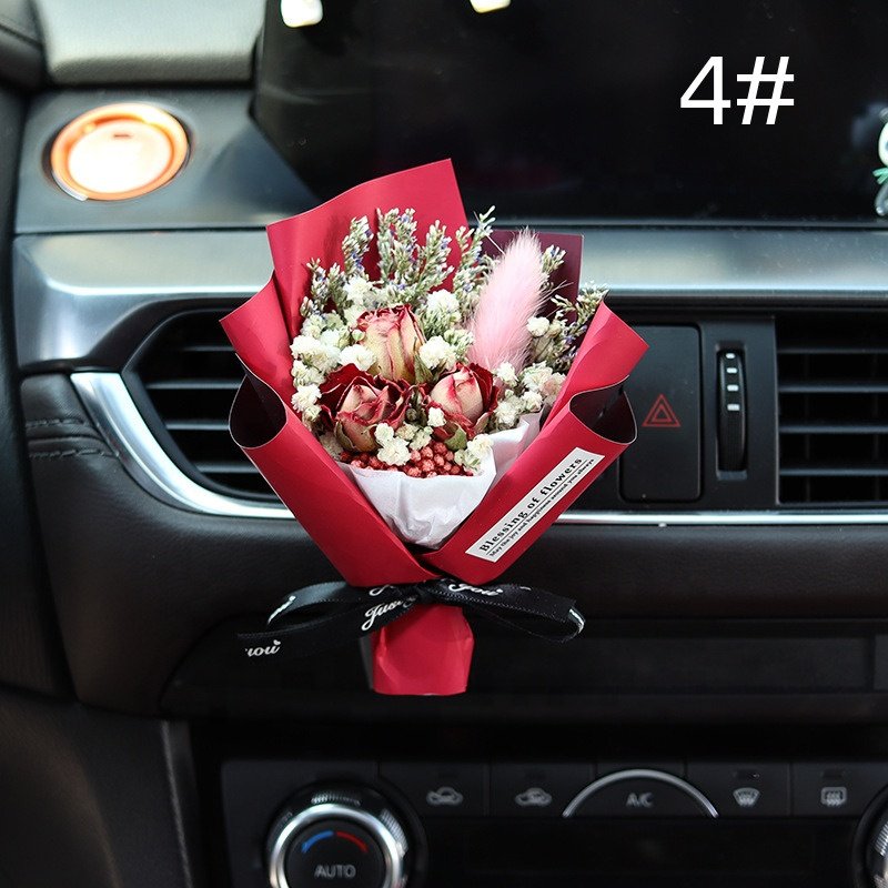 O-064 Wedding Supplies Gift Decor Flowers Preserved Decorative Flowers Natural Dried Flowers Bouquet for Cars
