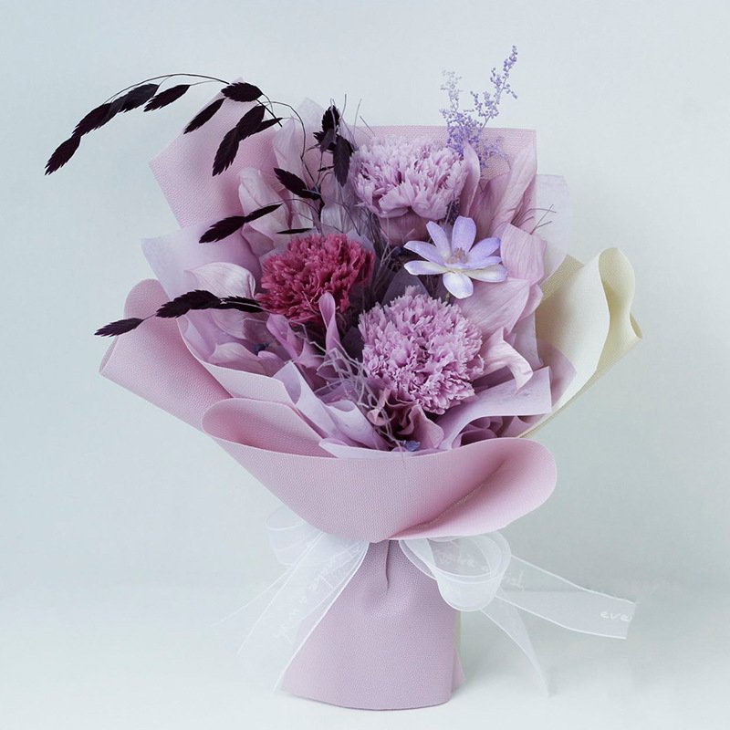 TC Amazon Hot Sell Eternal Flower Dried Flower Carnation Bouquet For Mother's Day Birthday Festive Gifts For Mum