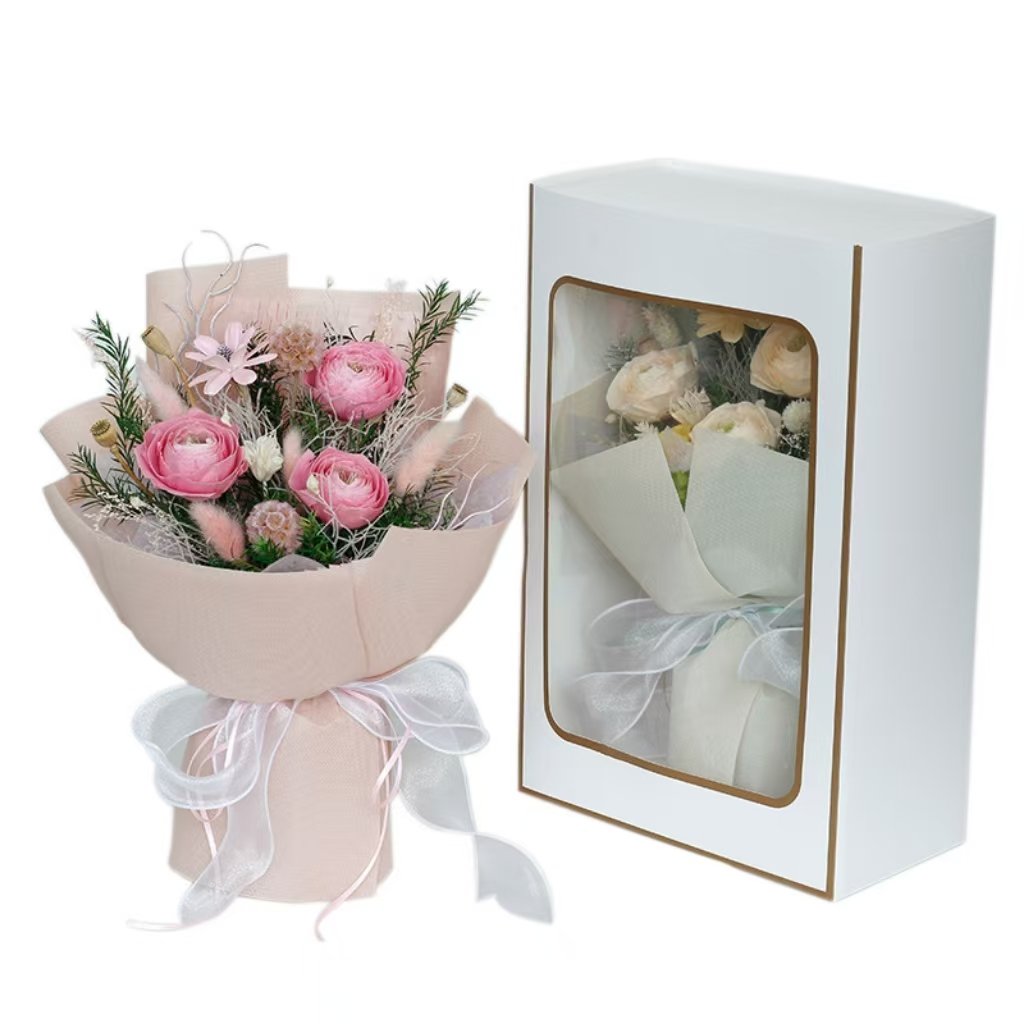 TC Amazon Hot Sell Eternal Flower Dried Flower Carnation Bouquet For Mother's Day Birthday Festive Gifts For Mum