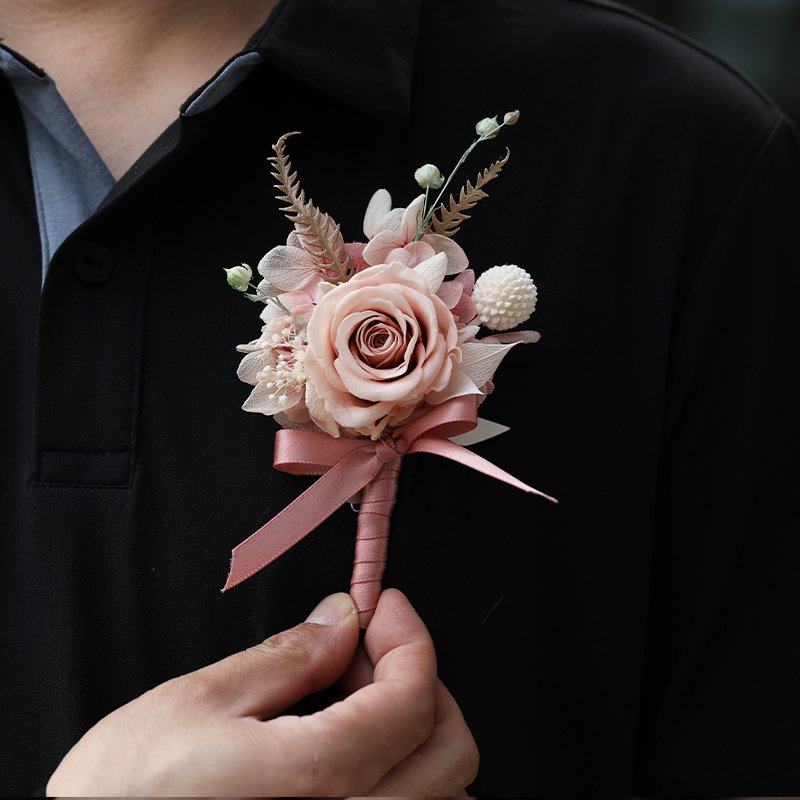 Wrist Corsages for Weddings Satin Rose Wrist Flower for Wedding Party Prom Decor Bride and Groom