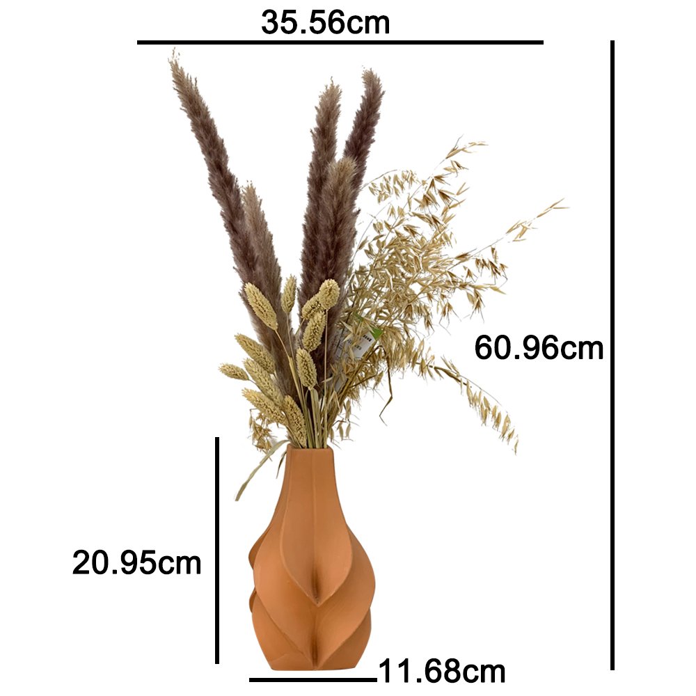 High Quality Faux Artificial Black Green Pampas Reed Grass Dried Flower Bouquet For Home Decoration