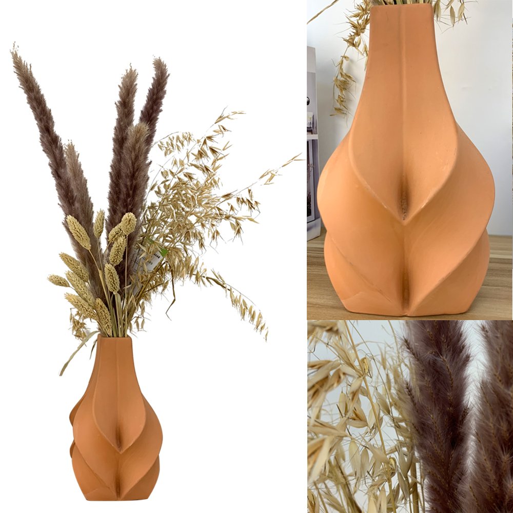 High Quality Faux Artificial Black Green Pampas Reed Grass Dried Flower Bouquet For Home Decoration