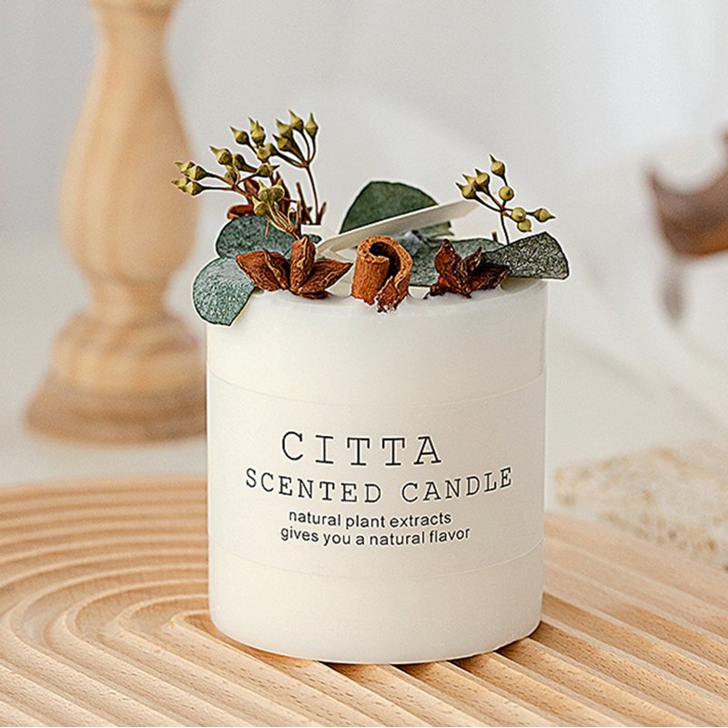 Private label wax soy handmade aroma therapy dried flower wholesale custom candle home fragrance