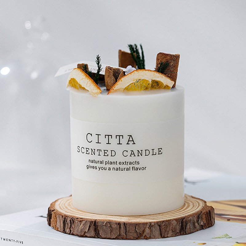 Private label wax soy handmade aroma therapy dried flower wholesale custom candle home fragrance