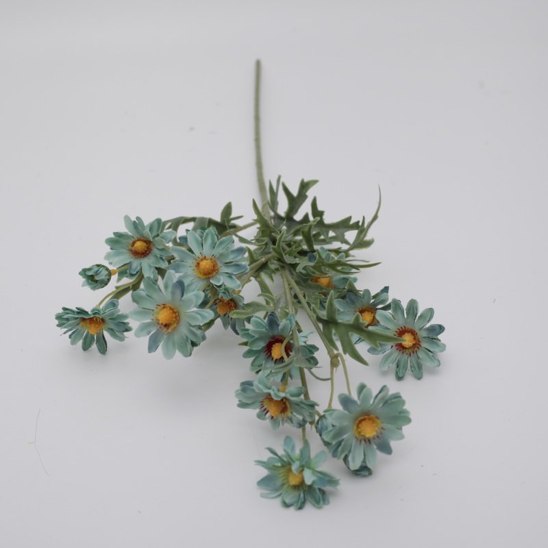 Artificial flower dried flower factory wholesale bulk tabletop decoration artificial silk chrysanthemum artificial flower branch