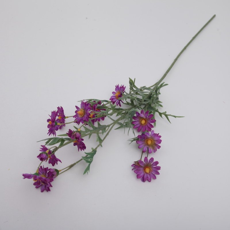 Artificial flower dried flower factory wholesale bulk tabletop decoration artificial silk chrysanthemum artificial flower branch