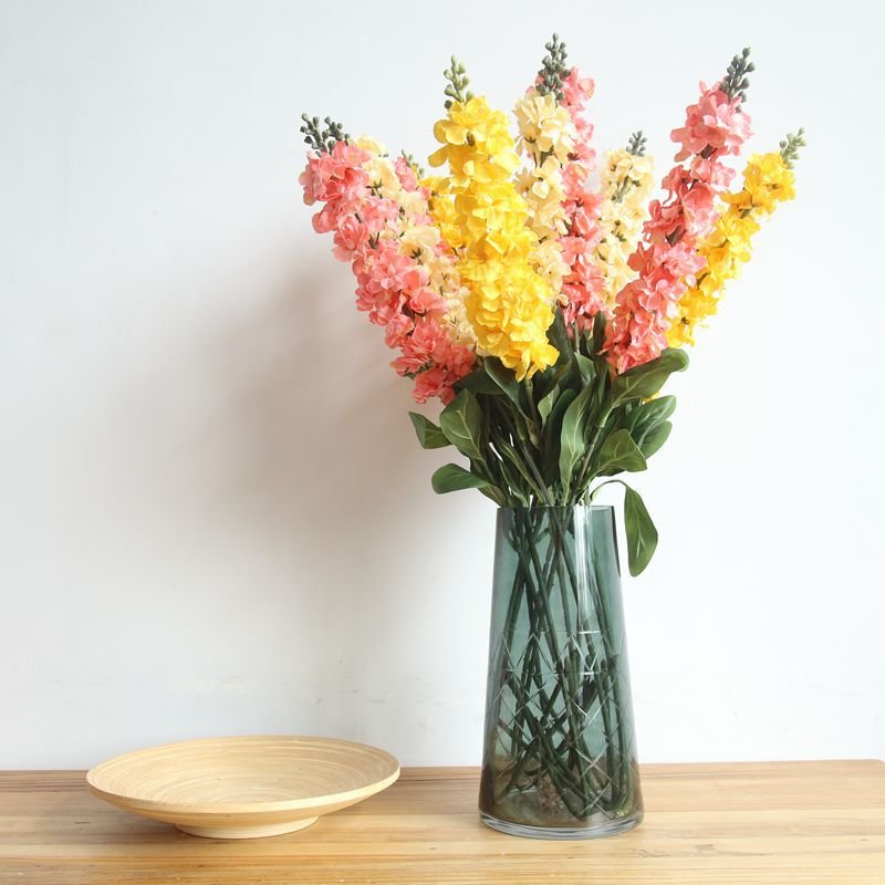 Wholesale dried delphinium flowers wall hanging decoration wedding supplies artificial plastic flower for home decor