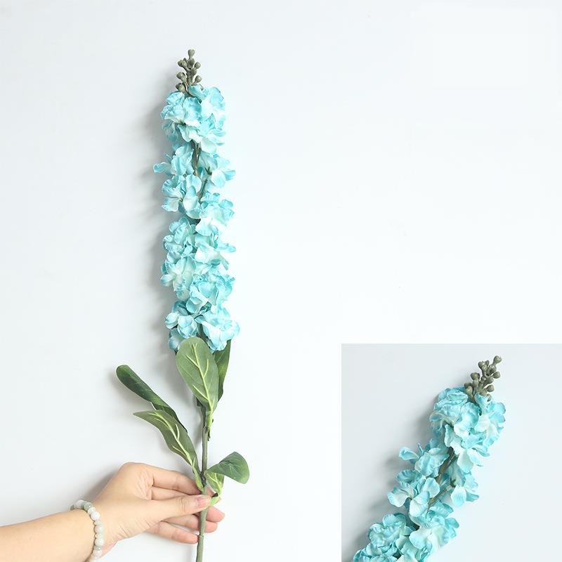 Wholesale dried delphinium flowers wall hanging decoration wedding supplies artificial plastic flower for home decor