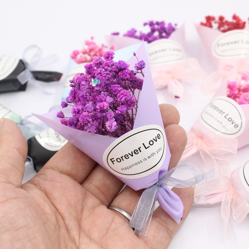Bunga Wholesale Mini Bouquet Babies Breath Artificial Flowers Dried Flowers Gift Event Valentine Mother Day