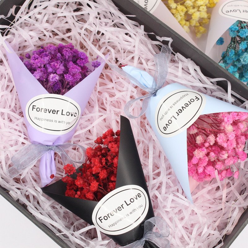 Bunga Wholesale Mini Bouquet Babies Breath Artificial Flowers Dried Flowers Gift Event Valentine Mother Day