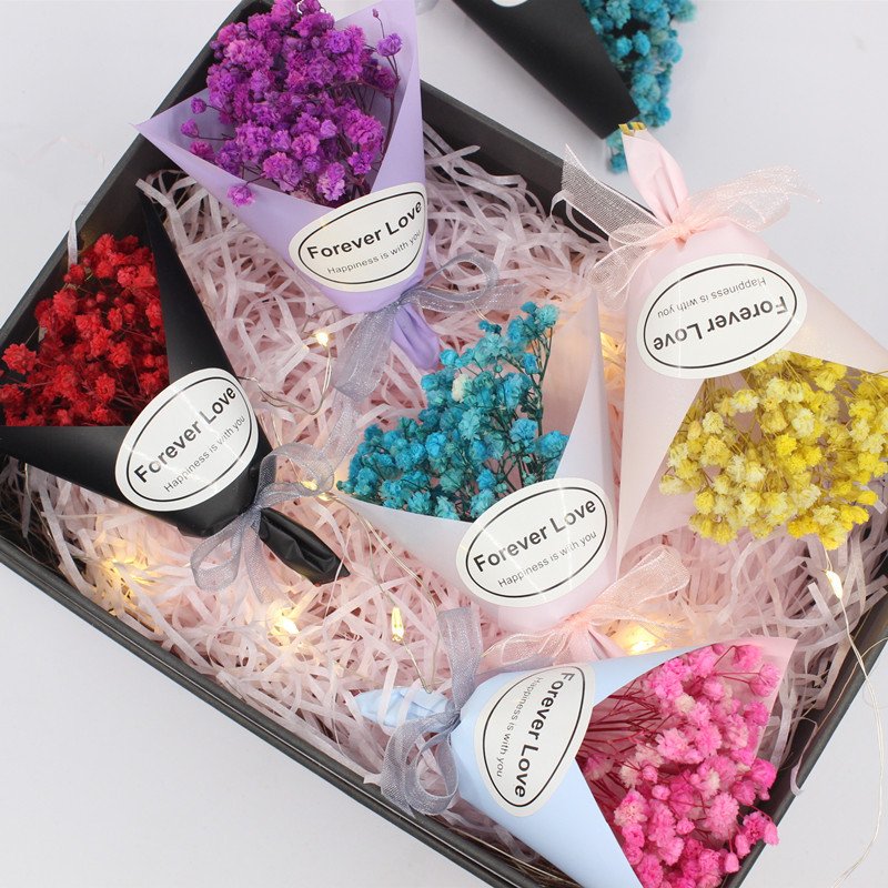Bunga Wholesale Mini Bouquet Babies Breath Artificial Flowers Dried Flowers Gift Event Valentine Mother Day