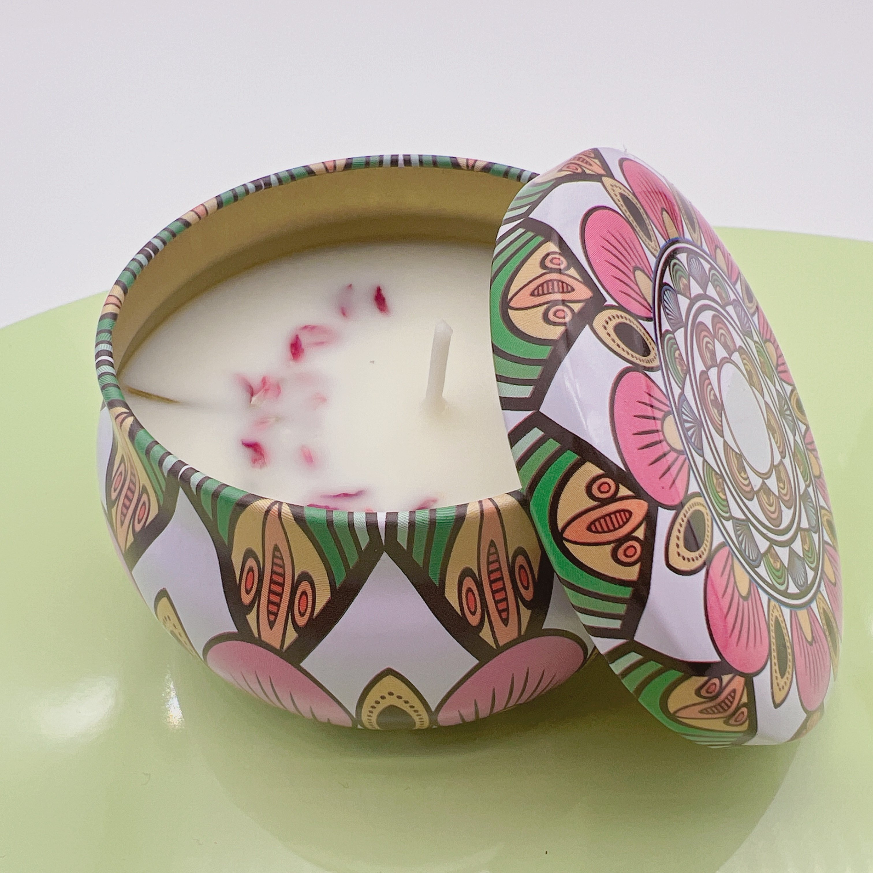 Hot selling natural christmas home decor scented dried flowers candles