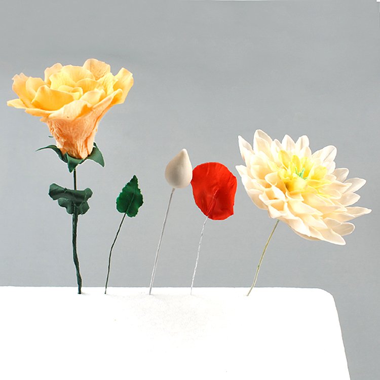 All Sizes Green Paper Floral Wire Stems flower Making Wire Artificial flower Stem For flower Bouquets